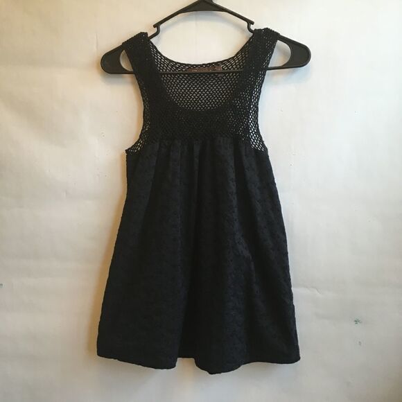525‎ AMERICA TANK TOP IN NAVY BLUE EYELET - Picture 1 of 8
